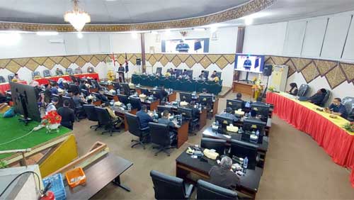 DPRD Kota Padang Gelar Rapat Paripurna Penyampaian LKPj 2022 4 suasana rapat paripurna penyampaian LKPj 2022