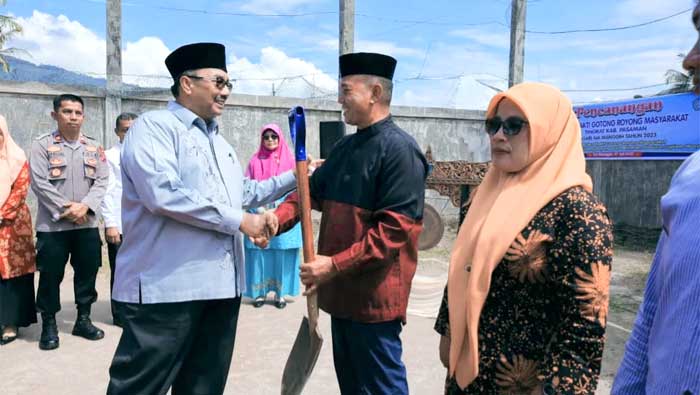 Pencanangan BBGRM 2023, Bupati Pasaman Minta Wali Nagari Budayakan Gotong Royong 2 Pencanangan BBGRM tingkat Kabupaten Pasaman tahun 2023