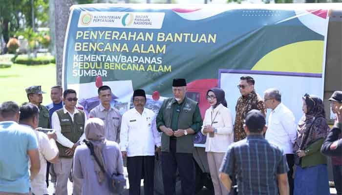Gubernur Sumbar Terima Bantuan Kemanusiaan Tahap II dari Kementan dan Bapanas