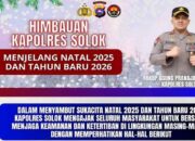 Imbauan Kapolres Solok, AKBP Agung Pranajaya menjelang perayaan Natal 2025 dan Tahun Baru 2026 (Nataru)