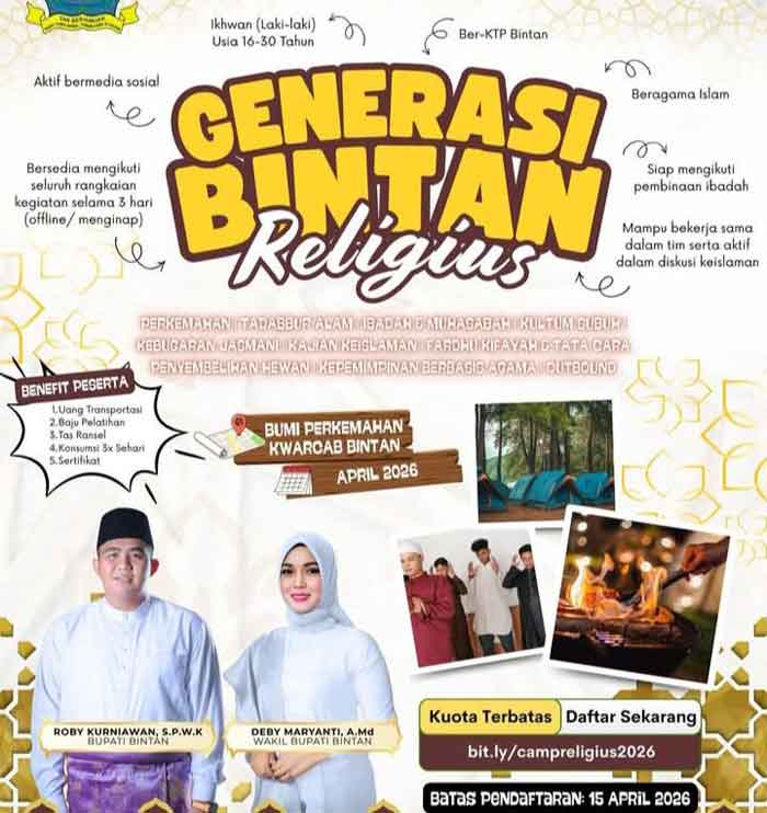 Ciptakan Generasi Religius, Bupati Bintan Ajak Para Pemuda Berkemah Hingga Tadabbur Alam 2 Generasi Bintan Religius 2026